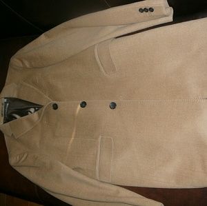 Uniqlo men's chesterfield coat in camel